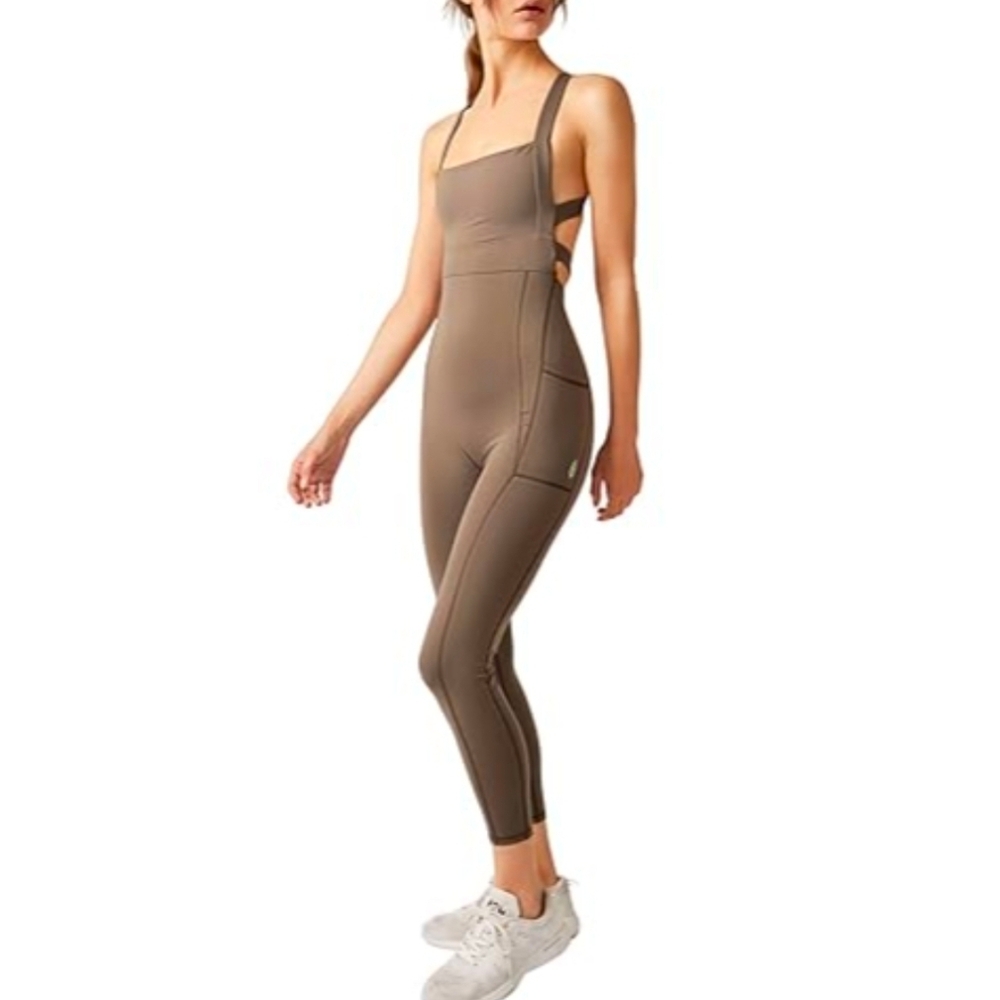 Free People My High One-Piece Jumpsuit Charcoal M - Picture 7 of 13